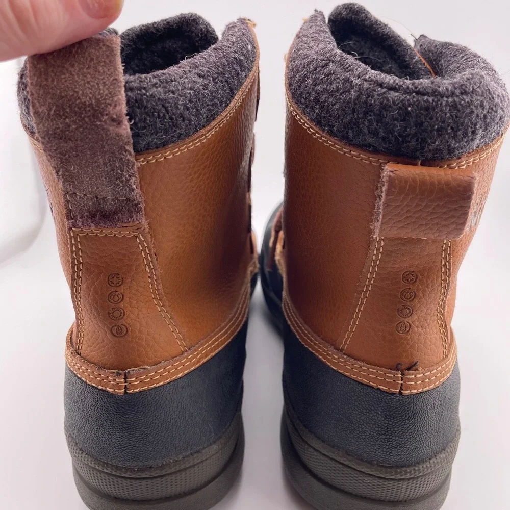 Skechers North 3600 Mens Leather Thinsulate‎ Winter Duck Boots Brown Black US 9